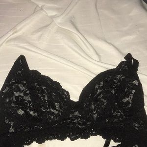 Black lace bralet